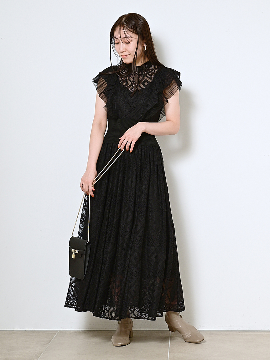 ウエストリブレースワンピース マキシ ロングワンピース ワンピース Snidel スナイデル の通販サイト 公式