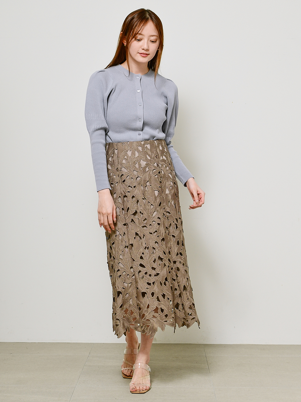 リーフレースマーメイドスカート