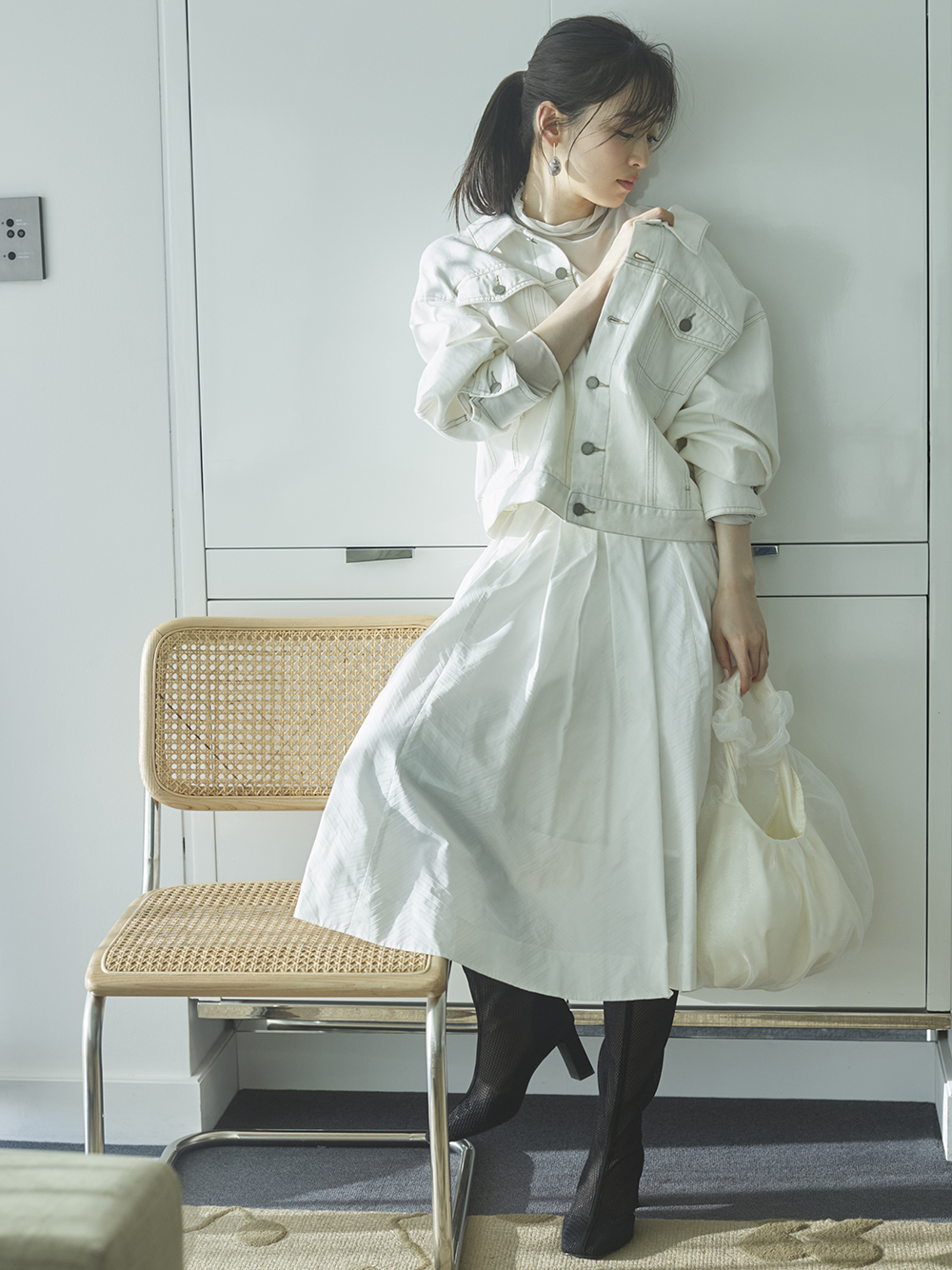 ジャガードフレアスカート