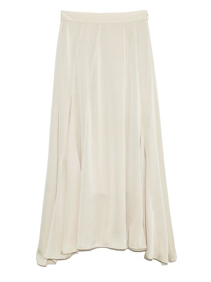 サテンフレアスカート