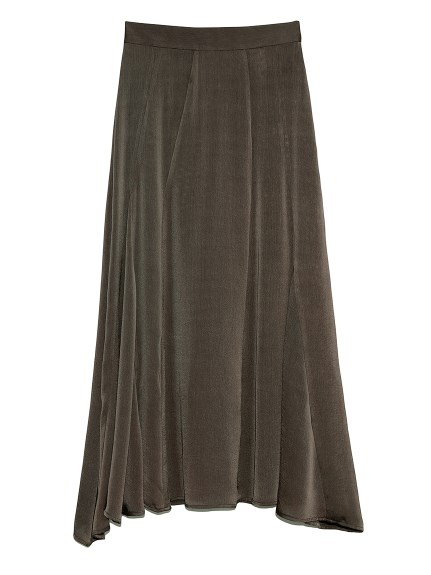 サテンフレアスカート