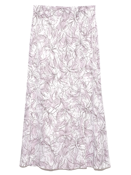 ラインフラワーナロースカート