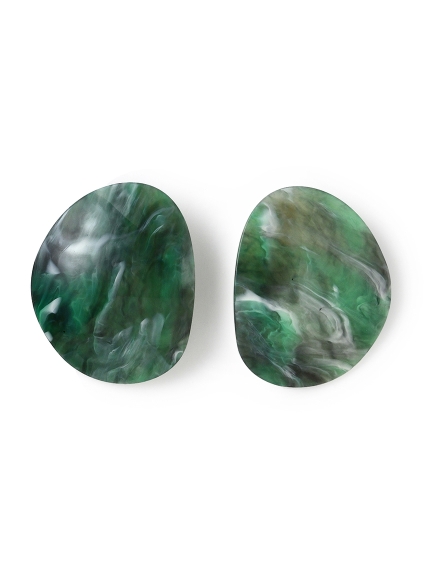 マーブルプレートイヤリング