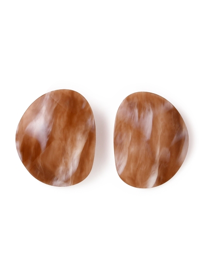 マーブルプレートイヤリング