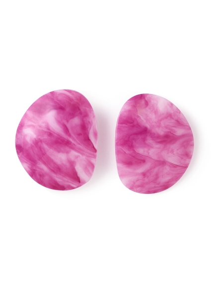 マーブルプレートイヤリング