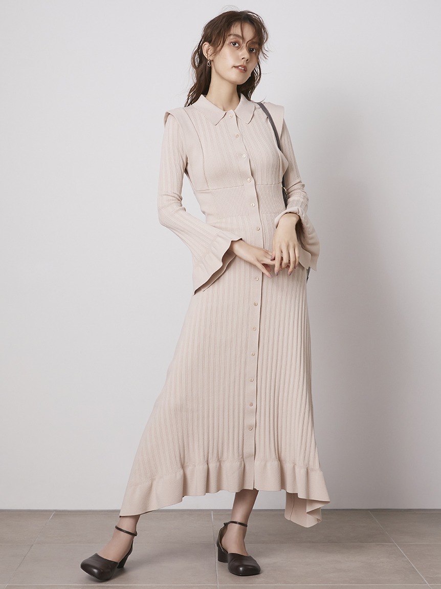 デザインリブニットワンピース マキシ ロングワンピース ワンピース Snidel スナイデル の通販サイト 公式