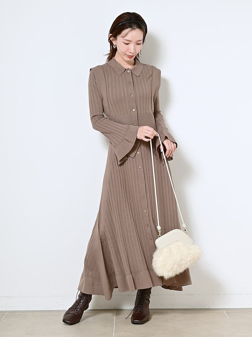 デザインリブニットワンピース マキシ ロングワンピース ワンピース Snidel スナイデル の通販サイト 公式