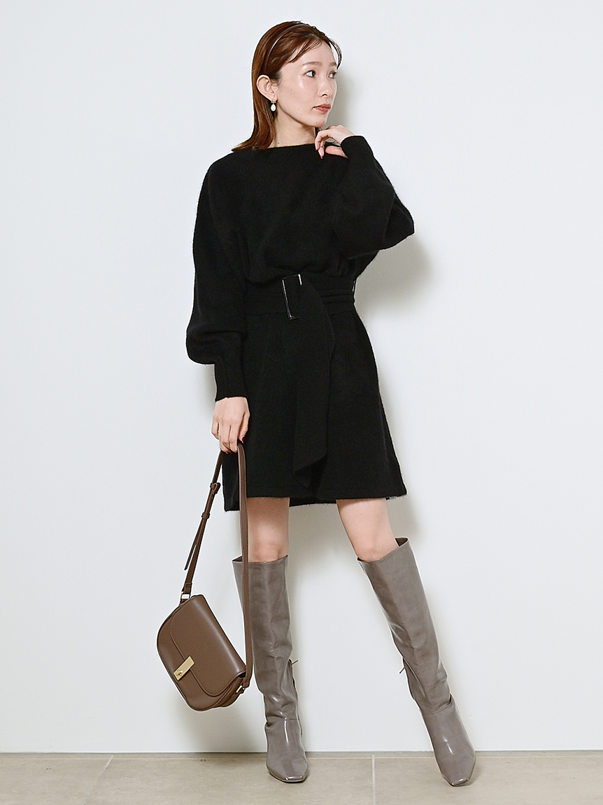 ベルティッドニットワンピース ミニワンピース ワンピース Snidel スナイデル の通販サイト 公式