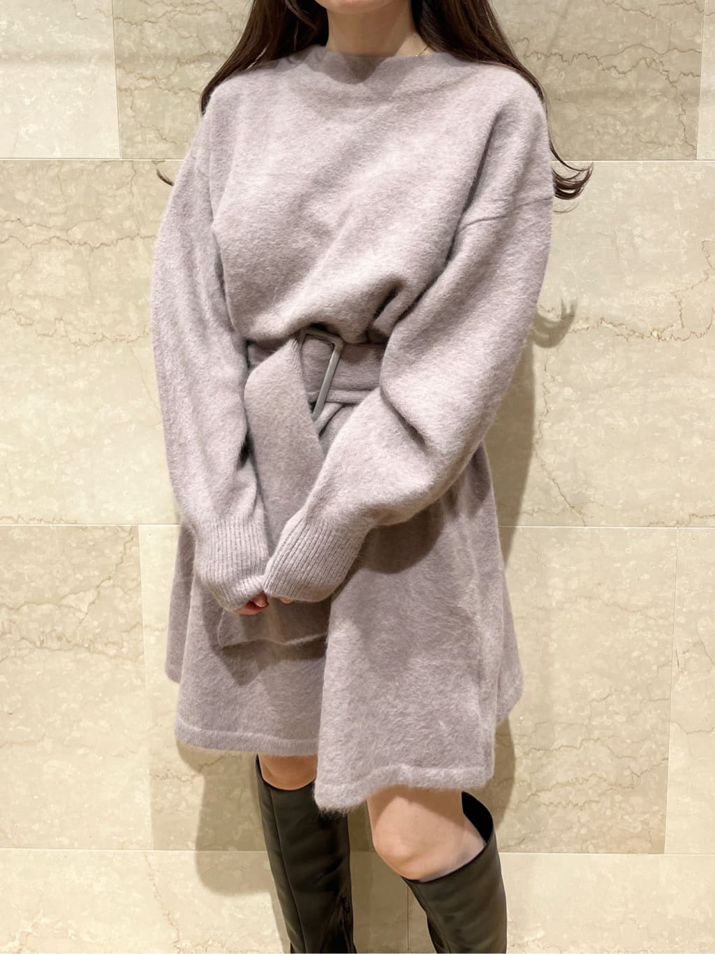 ベルティッドニットワンピース ミニワンピース ワンピース Snidel スナイデル の通販サイト 公式