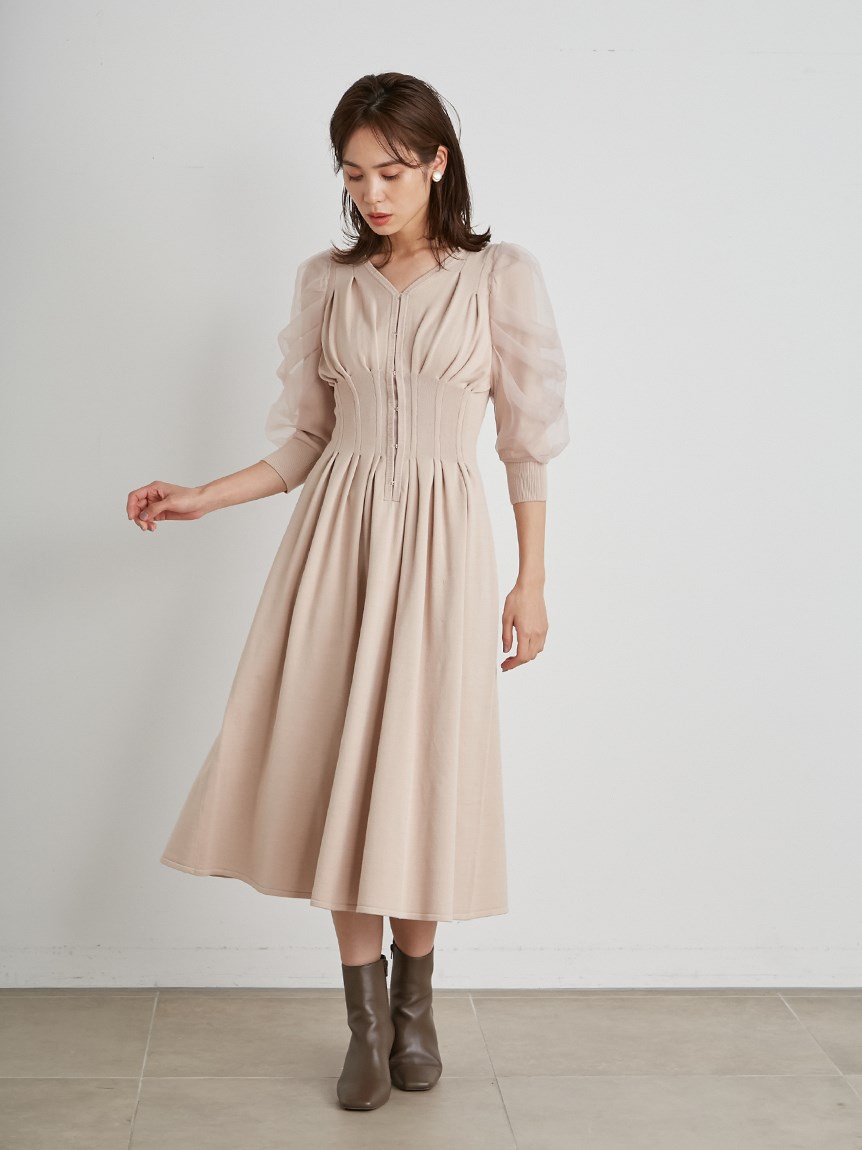 華麗 フロントホックシースルースリーブワンピース Snidel ワンピース Primestudy Ge