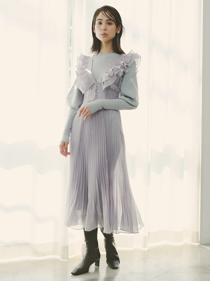 シアーレイヤードニットワンピース マキシ ロングワンピース ワンピース Snidel スナイデル の通販サイト 公式