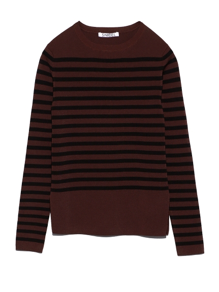 ボーダーニットプルオーバー