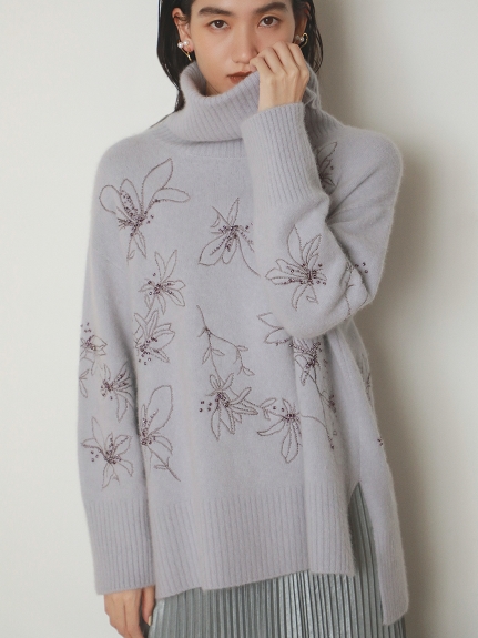 エンブロイダリーハイネックニットプルオーバー ニット トップス Snidel スナイデル の通販サイト 公式