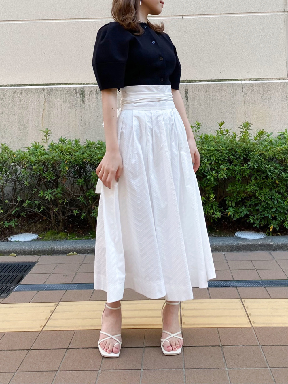 Sustainaパターンパフスリニットプルオーバー