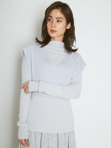 ベストレイヤードニットプルオーバー