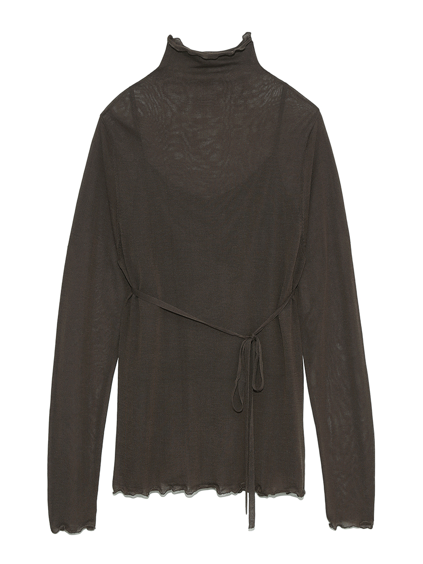 シアーハイネックニットプルオーバー