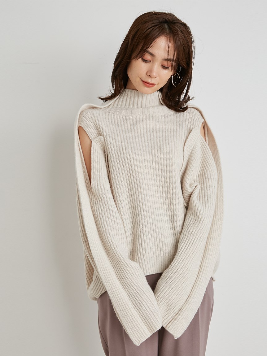 ウールオーバーアームスリットプルオーバー ニット トップス Snidel スナイデル の通販サイト 公式