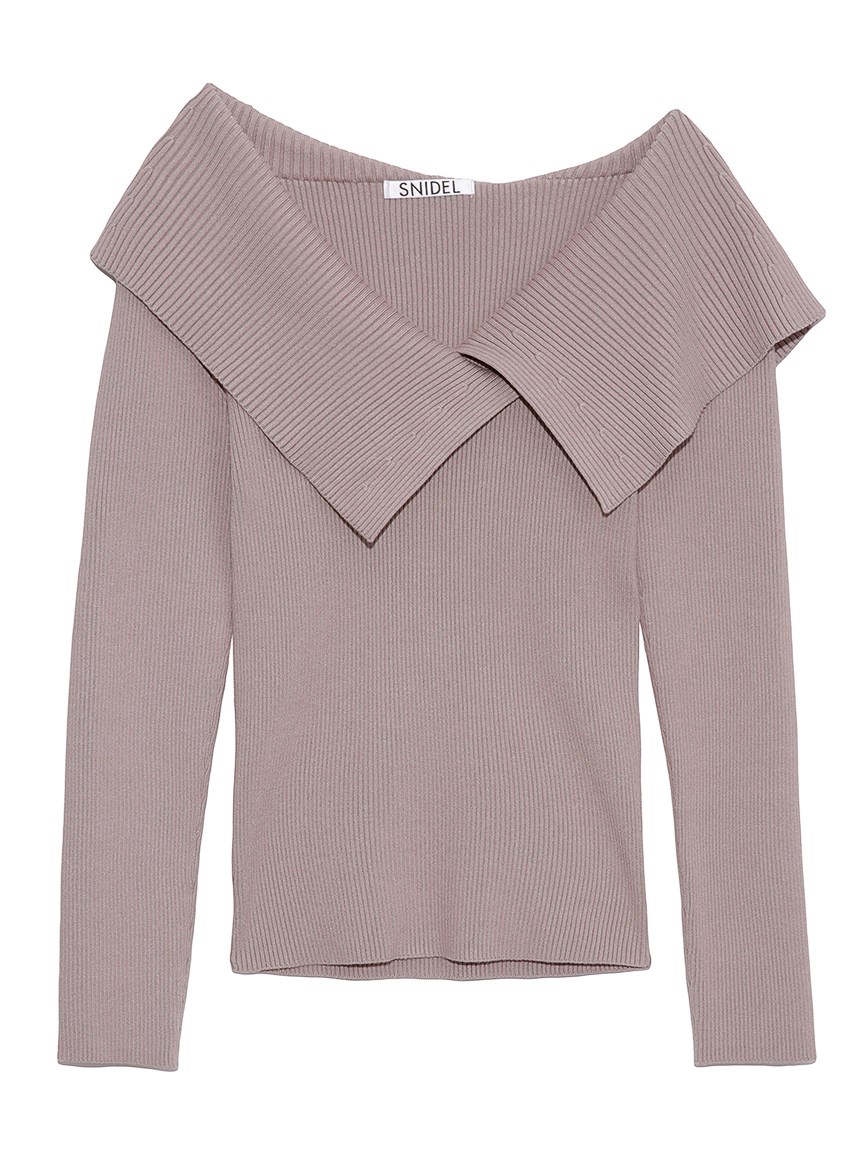 オフショルリブニットプルオーバー ニット トップス Snidel スナイデル の通販サイト 公式