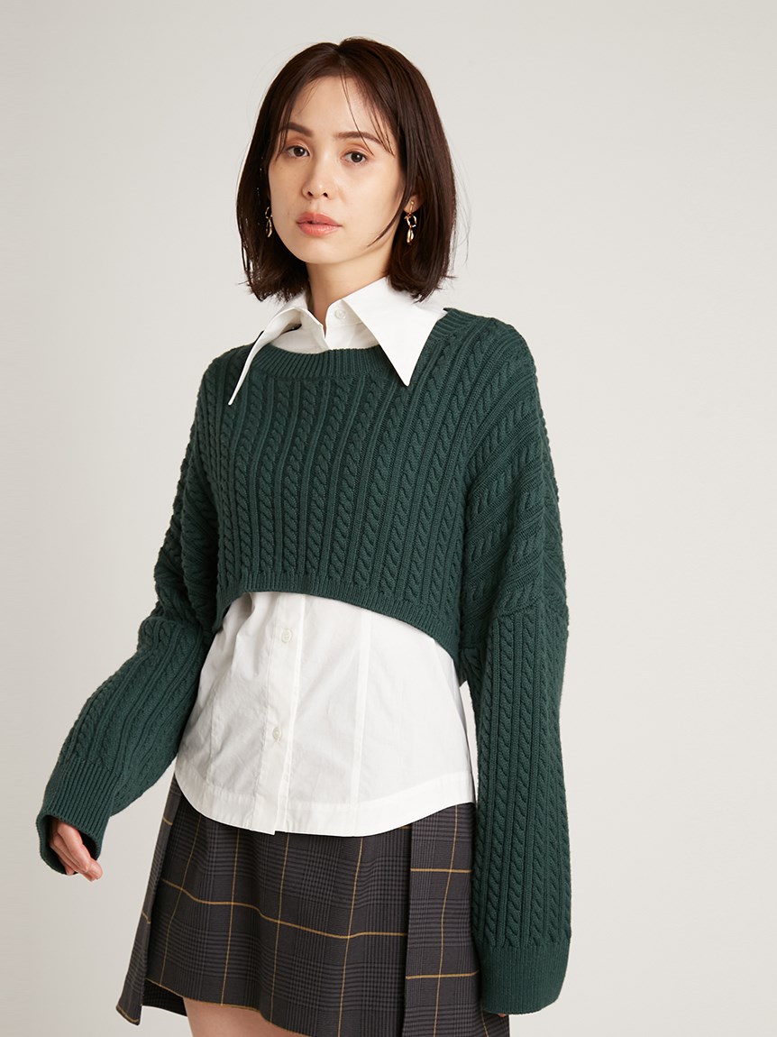 経典ブランド スナイデル♥︎シャツワンピ➕ニット superior-quality 