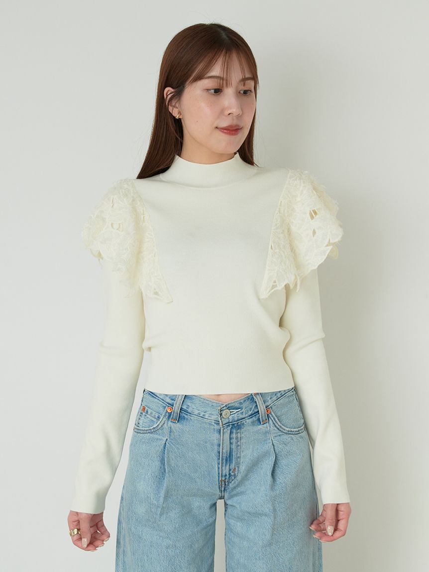 ジャガードドッキングニットTOPS(ニット)｜トップス｜SNIDEL