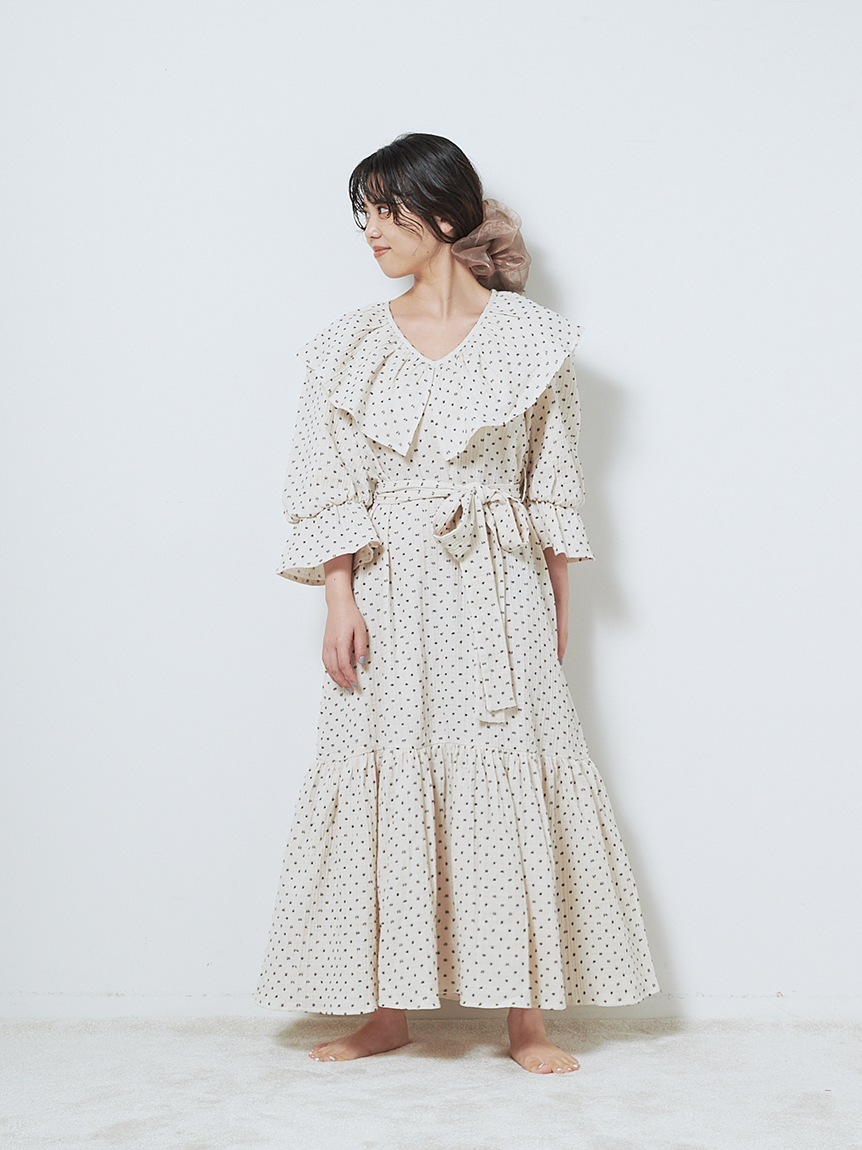 オーガニックwガーゼフリルカラーワンピース ワンピース スナイデルホーム Snidel スナイデル の通販サイト 公式