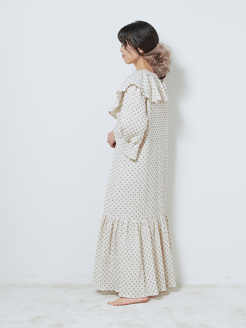 オーガニックwガーゼフリルカラーワンピース ワンピース スナイデルホーム Snidel スナイデル の通販サイト 公式