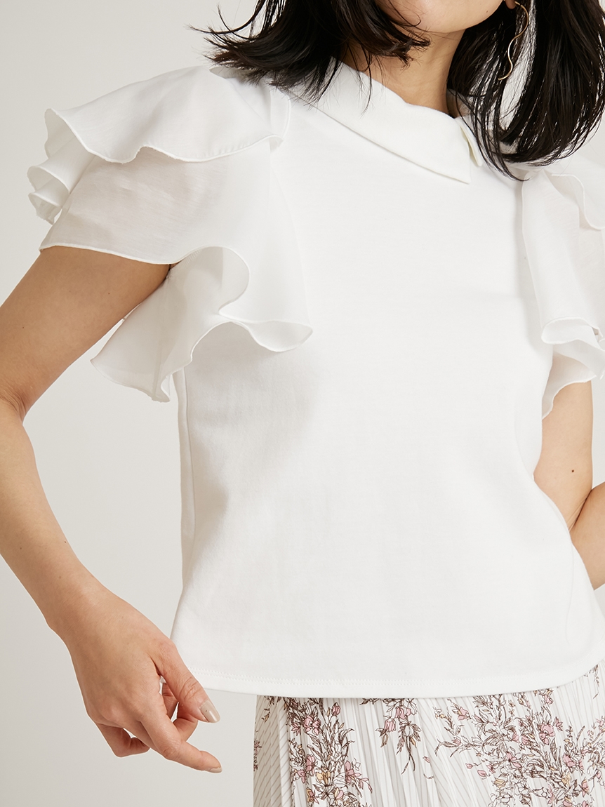 Sustainableフリルドッキングトップス(Tシャツ・カットソー)｜トップス｜SNIDEL(スナイデル)の通販サイト 【公式】