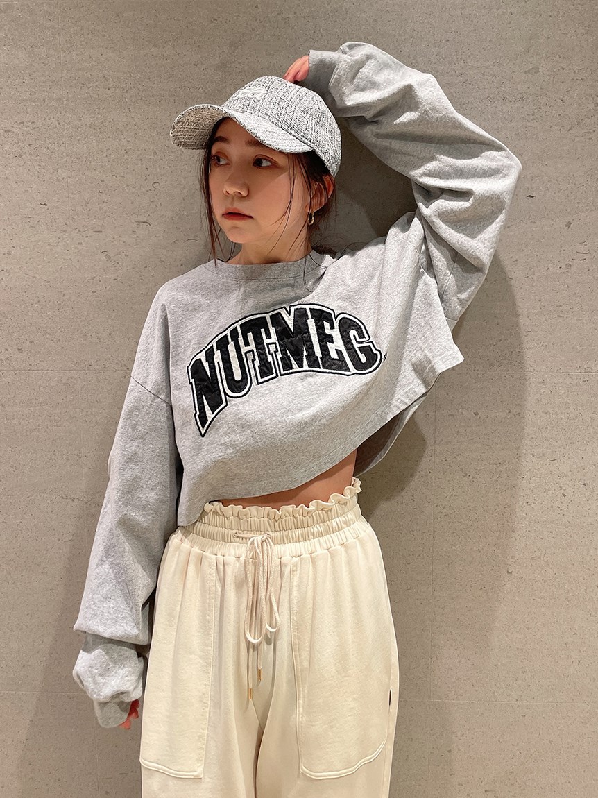 【NUTMEG】クロップドロングTシャツ