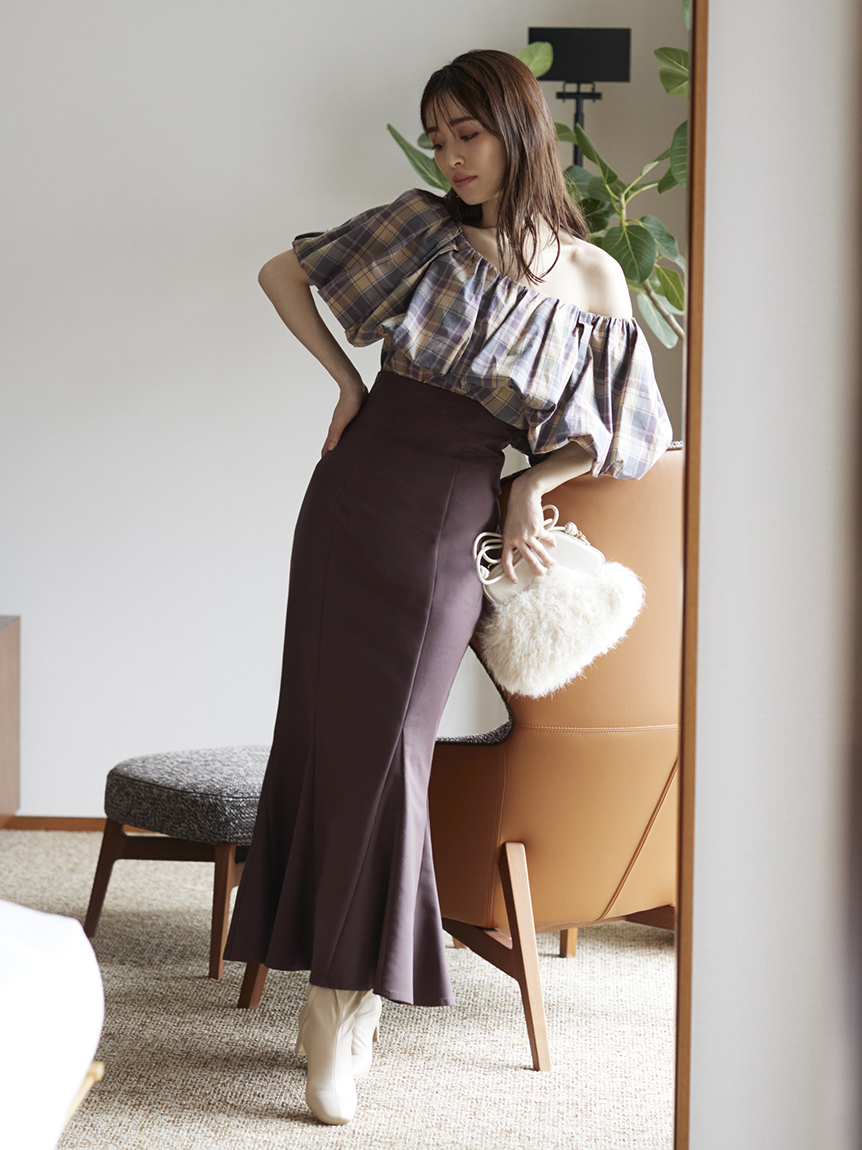 ブランドのギフト 即納 Snidel 0 ブラック オフショル フレアワンピース スナイデル ひざ丈ワンピース