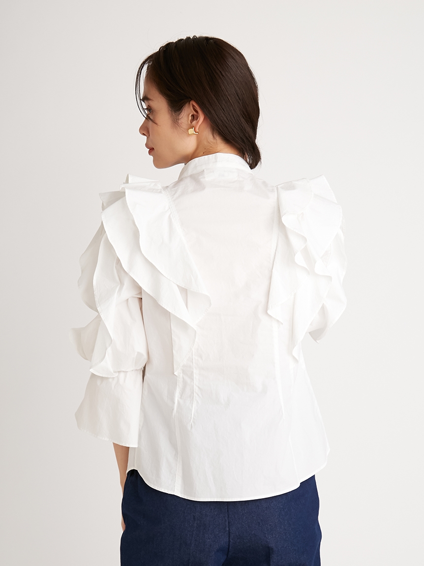 トップス 注目 フリルボリュームスリーブブラウス Snidel Mix Ookii Waribiki