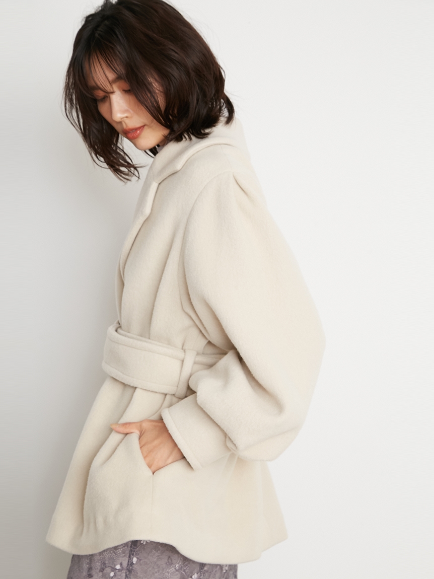 超美品 正規品 スリーブボリュームショートコート スナイデル snidel ...