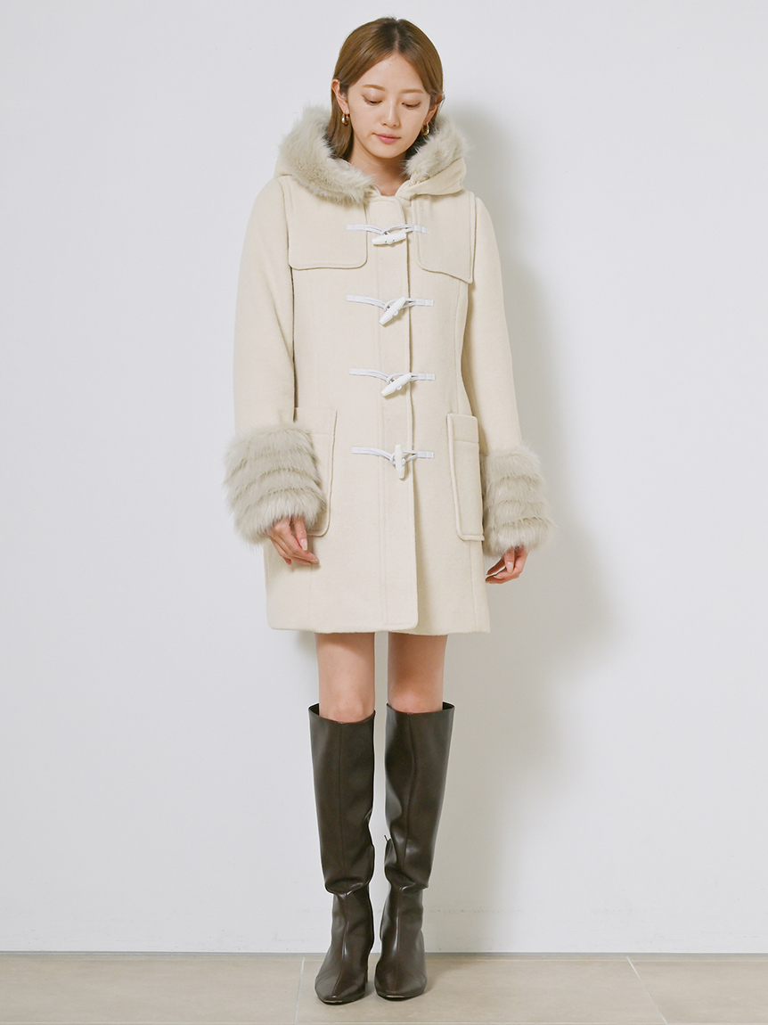 スナイデル FAUX FUR ダッフルコート-