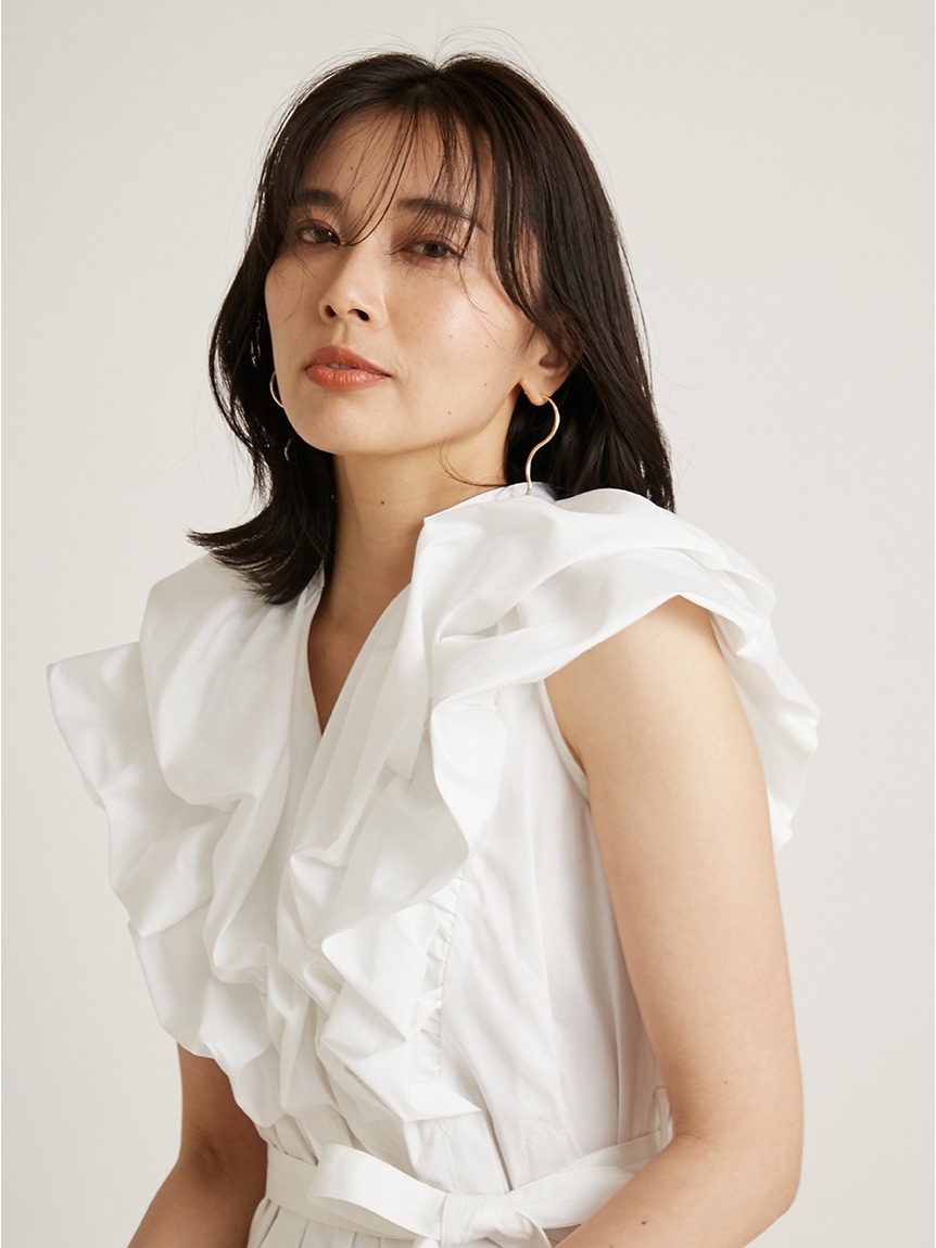 オーバーショルダーワンピース