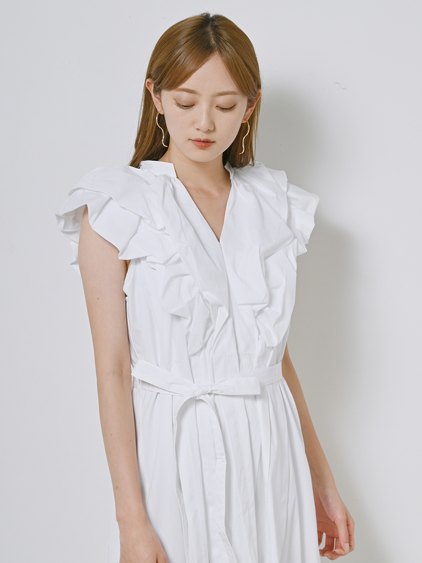 オーバーショルダーワンピース