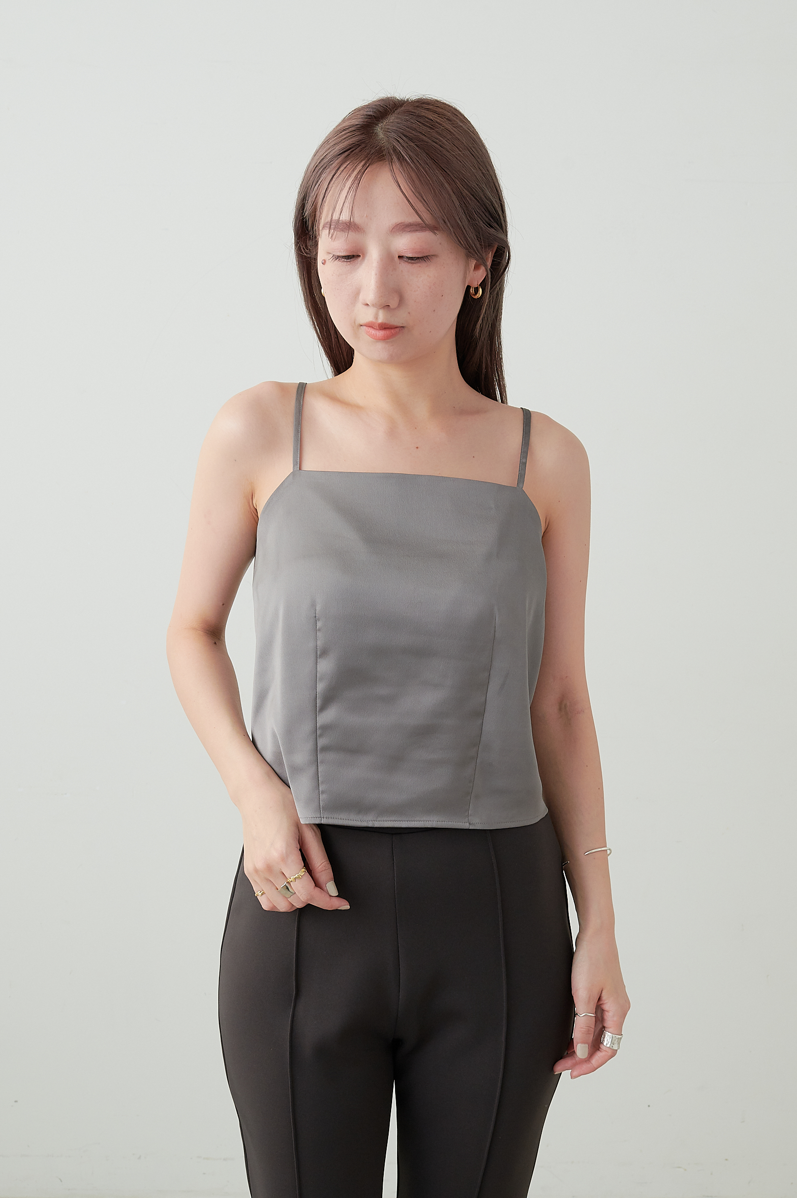 SNIDEL Sustainableジレワンピース\u0026インナーキャミSET