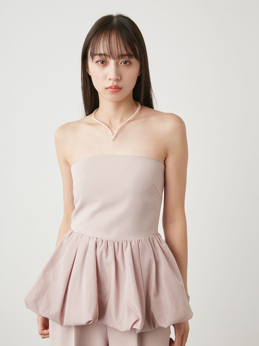 ZARA❤️シャーリングベアトップ - ベアトップ