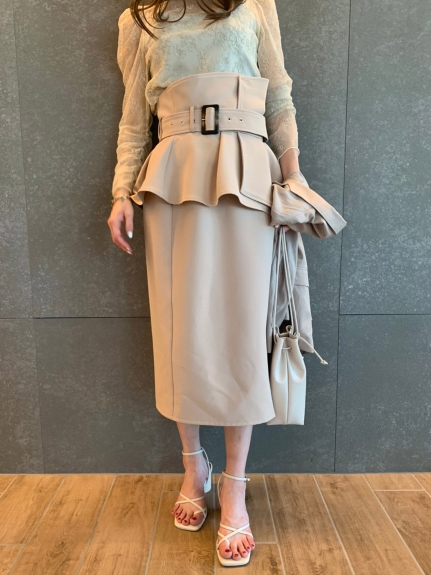 Online限定 コルセットベルトタイトスカート ひざ丈スカート スカート Snidel スナイデル の通販サイト 公式