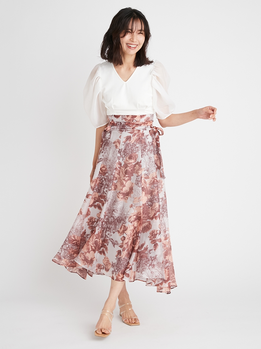 お買得限定品☆夏売れ筋 スナイデル snidel プリントシアースカート 