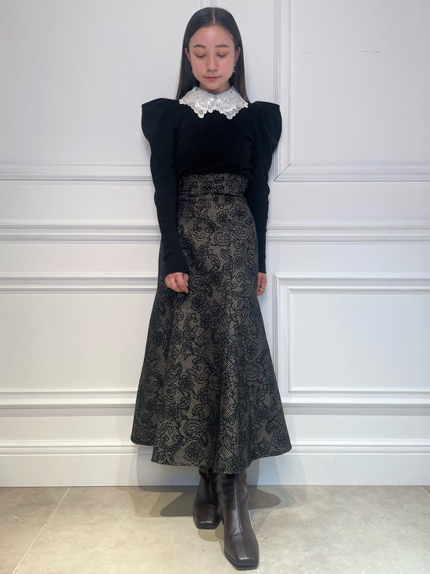 【WEB限定サイズあり】ヘムフレアマーメイドスカート