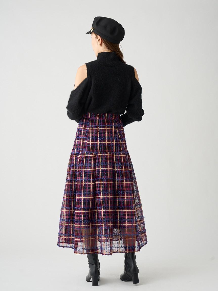 シアーチェックボリュームスカート(ロングスカート)｜スカート｜SNIDEL(スナイデル)の通販サイト 公式