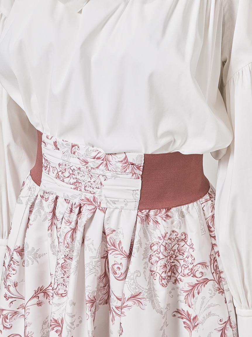 SNIDEL Amazon.co.jp: ボリュームタフタプリントスカート [スナイデル] ボリュームタフタプリントスカート BLK サイズ 0