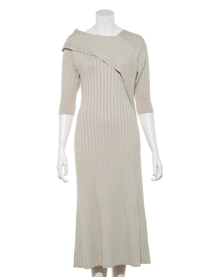 アシメワイドリブニットワンピース マキシ ロングワンピース ワンピース Snidel スナイデル の通販サイト 公式