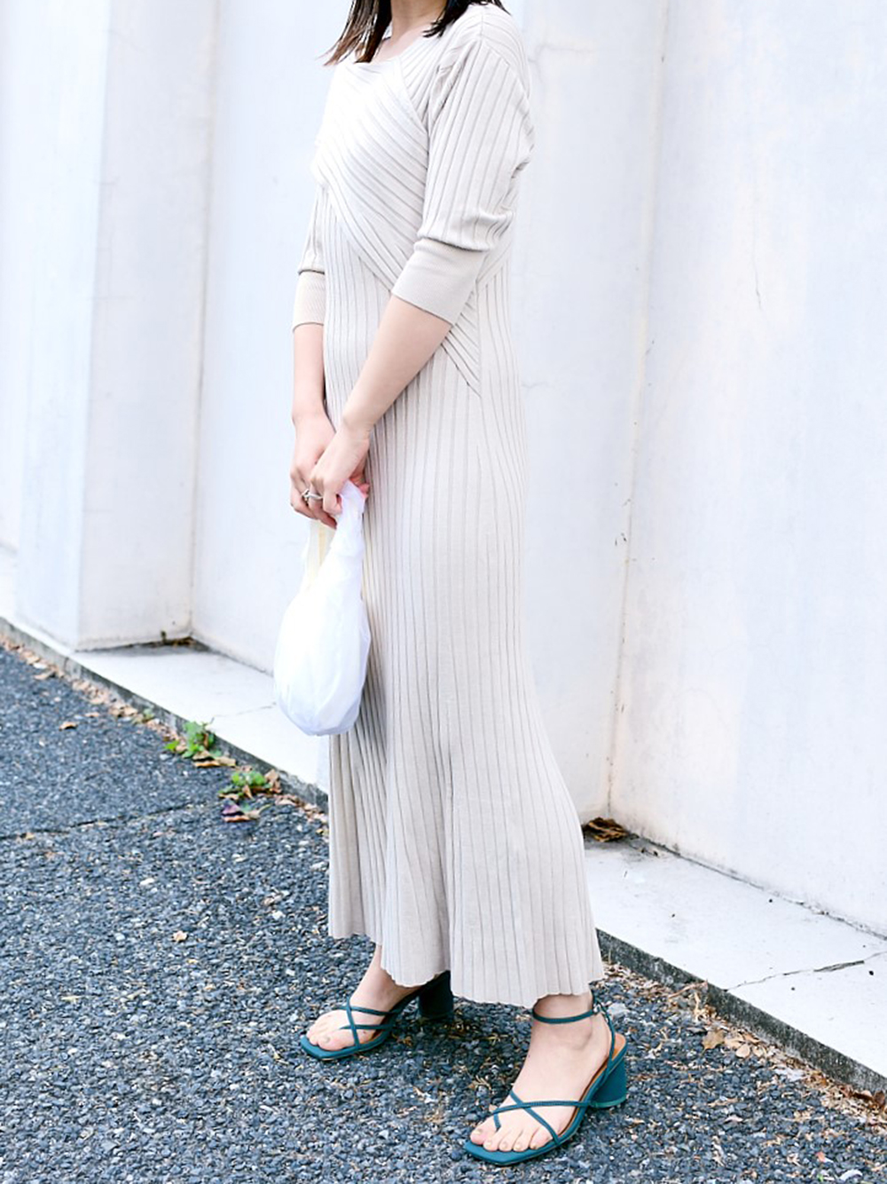 アシメワイドリブニットワンピース マキシ ロングワンピース ワンピース Snidel スナイデル の通販サイト 公式