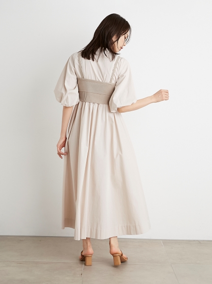 Organicsニットビスチェ付きシャツワンピース マキシ ロングワンピース ワンピース Snidel スナイデル の通販サイト 公式