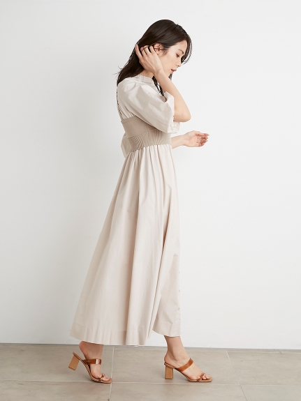 Organicsニットビスチェ付きシャツワンピース マキシ ロングワンピース ワンピース Snidel スナイデル の通販サイト 公式