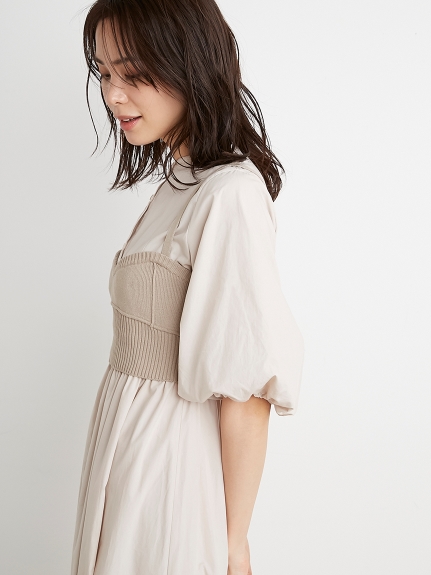 Organicsニットビスチェ付きシャツワンピース マキシ ロングワンピース ワンピース Snidel スナイデル の通販サイト 公式