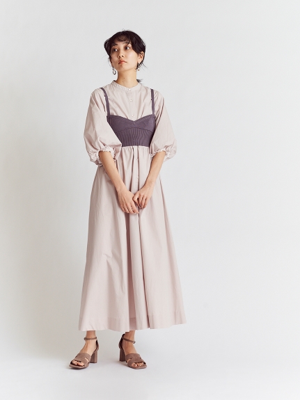 Organicsニットビスチェ付きシャツワンピース マキシ ロングワンピース ワンピース Snidel スナイデル の通販サイト 公式