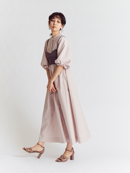 Organicsニットビスチェ付きシャツワンピース マキシ ロングワンピース ワンピース Snidel スナイデル の通販サイト 公式