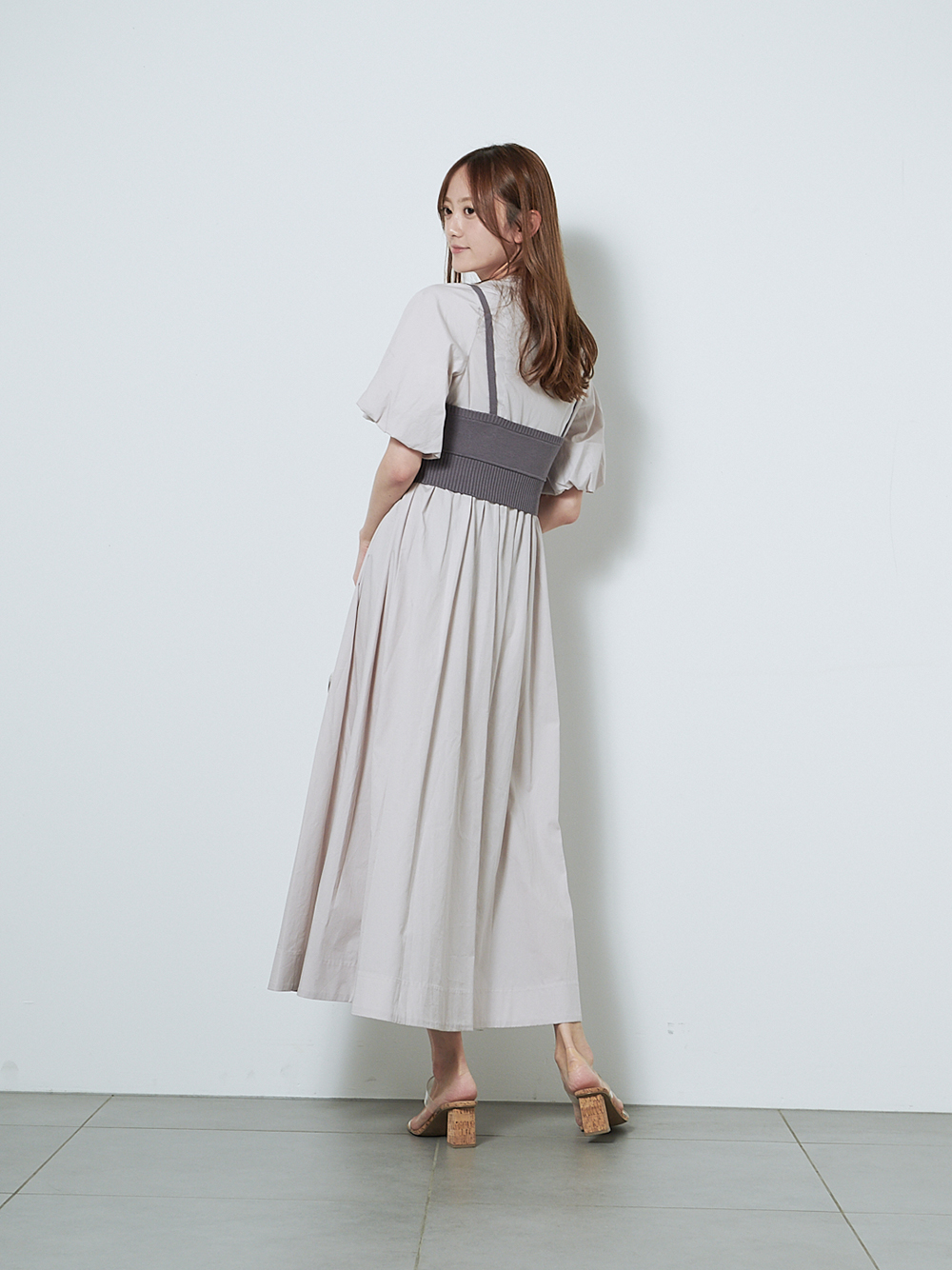 Organicsニットビスチェ付きシャツワンピース マキシ ロングワンピース ワンピース Snidel スナイデル の通販サイト 公式