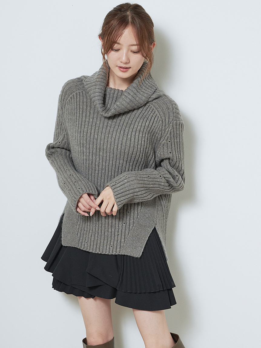【ONLINE限定】フリルコンビニットワンピース 【ONLINE限定】フリルコンビニットワンピース